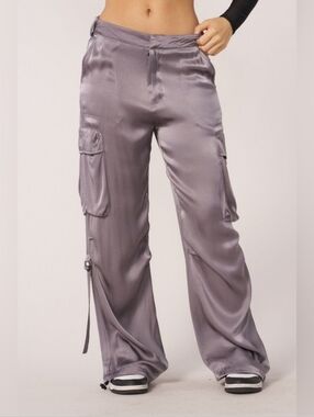 YoungLa W254 Smooth Operator Satin Cargo Pants Size XL
